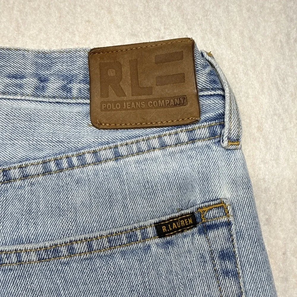 Polo Ralph Lauren Jeans Mens Straight Leg Light Wash Denim Jeans 34x32